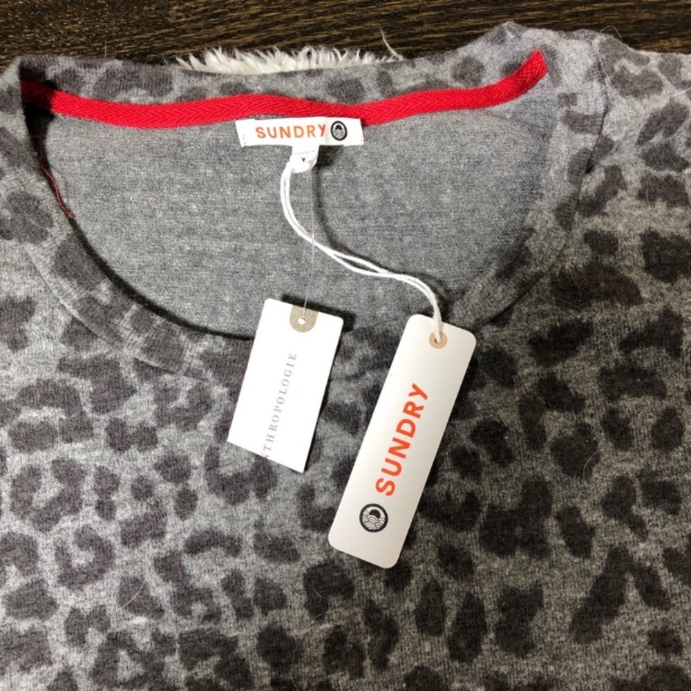 Anthropologie Sundry Leopard Print Ruched dress - Picture 7 of 9